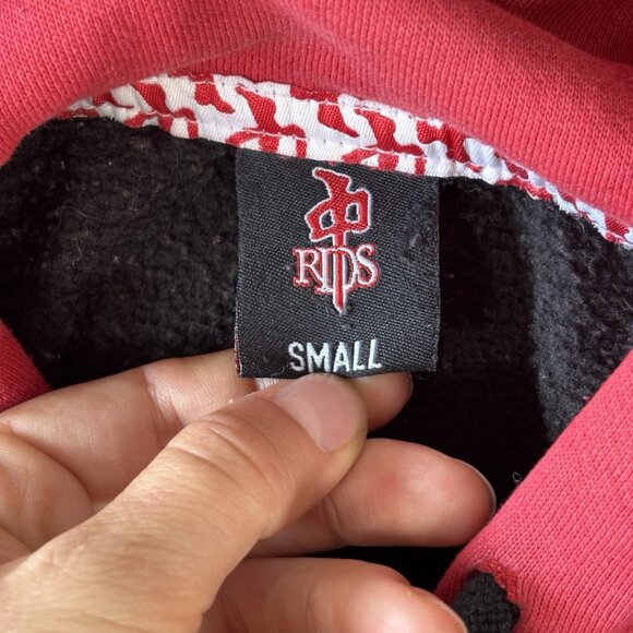 Y2K RDS Red Dragon Hoodie Mens S 3D Embroidered Logo skateboard Grunge Faded - Picture 12 of 16